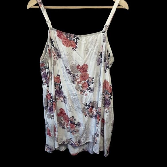 Torrid Cream Floral Print Babydoll Top Sz 3/3X - Picture 3 of 7